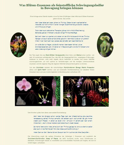 Feedback1 zu Erfahrungen mit Orchideen-Essenzen